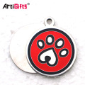 Atacado personalizado metal country flag dog tag fabricante de impressoras de colar